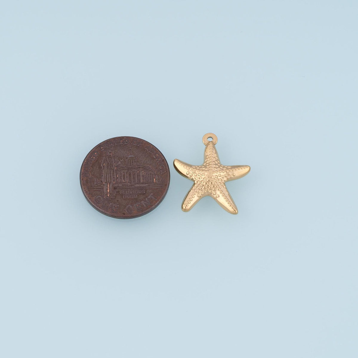Starfish Pendant,14K Gold Seaside Trip Charm DIY Charm for Necklace Bracelet Making