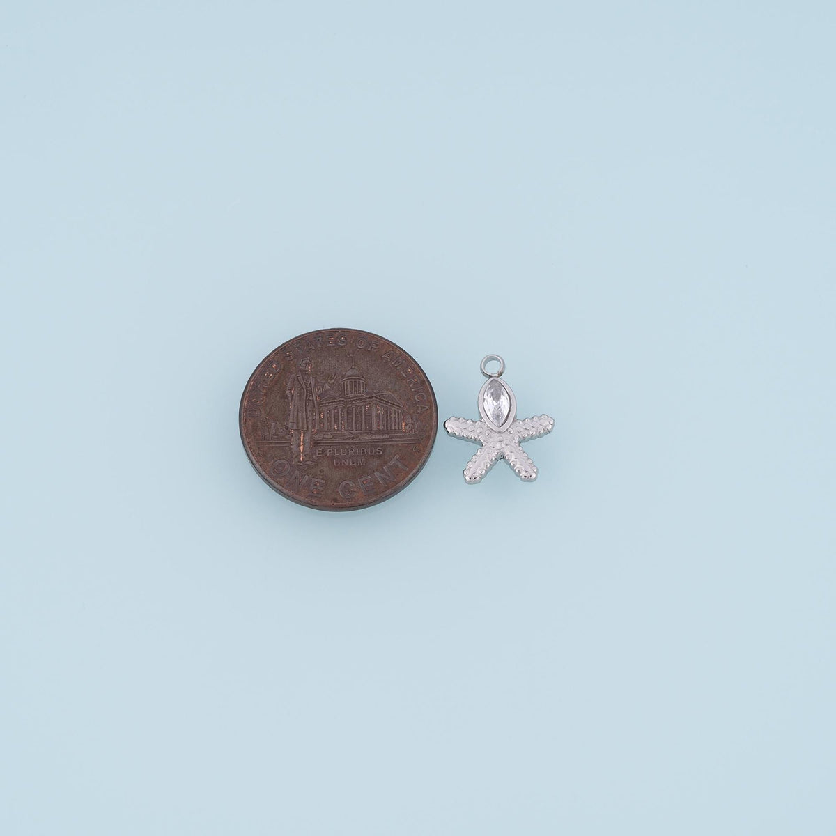 CZ Starfish Pendant,14K Gold Ocean Animal Charm DIY Charm for Necklace Bracelet Making