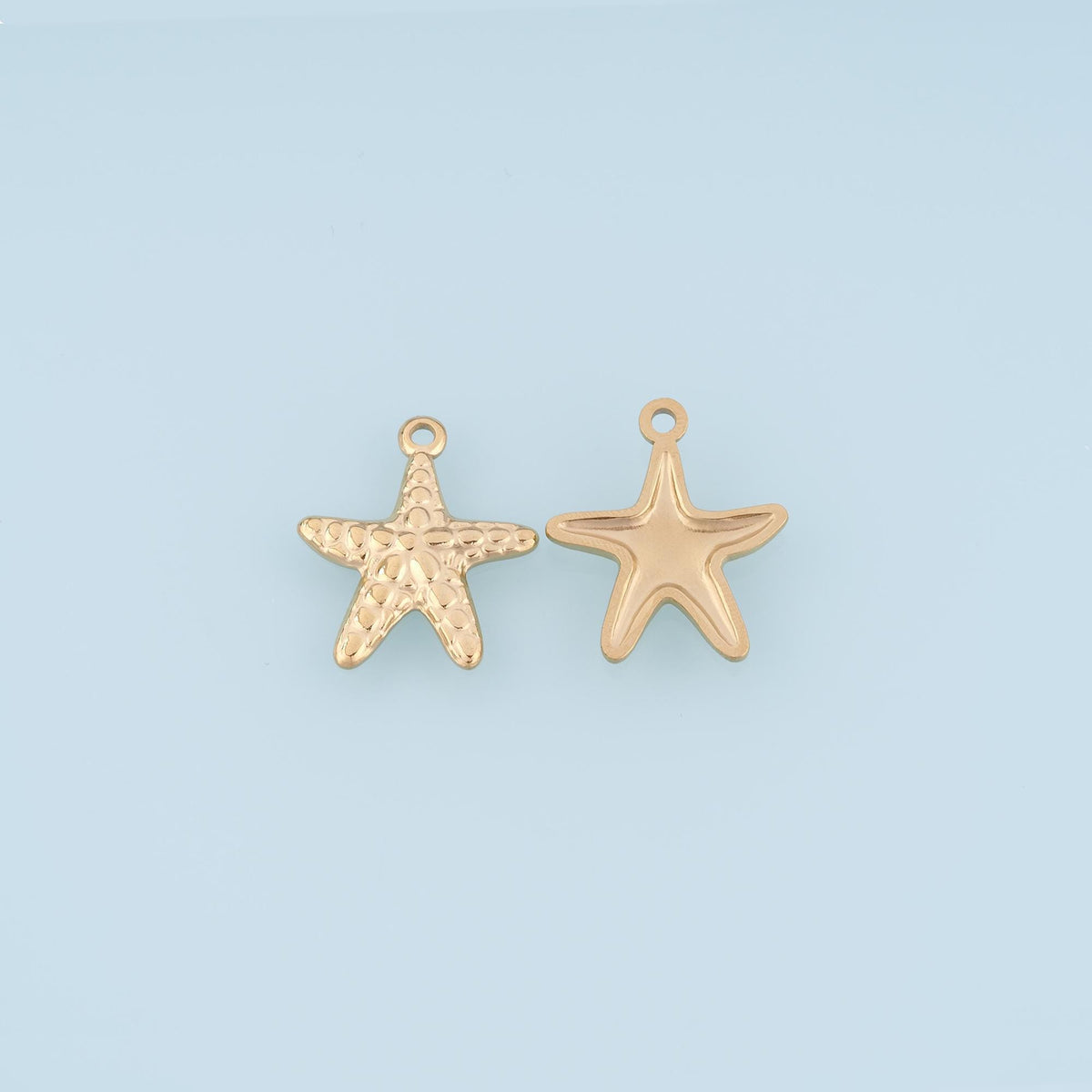 Fish-Scale Starfish Pendant,14K Gold Minimalist Charm DIY Charm for Necklace Bracelet Making