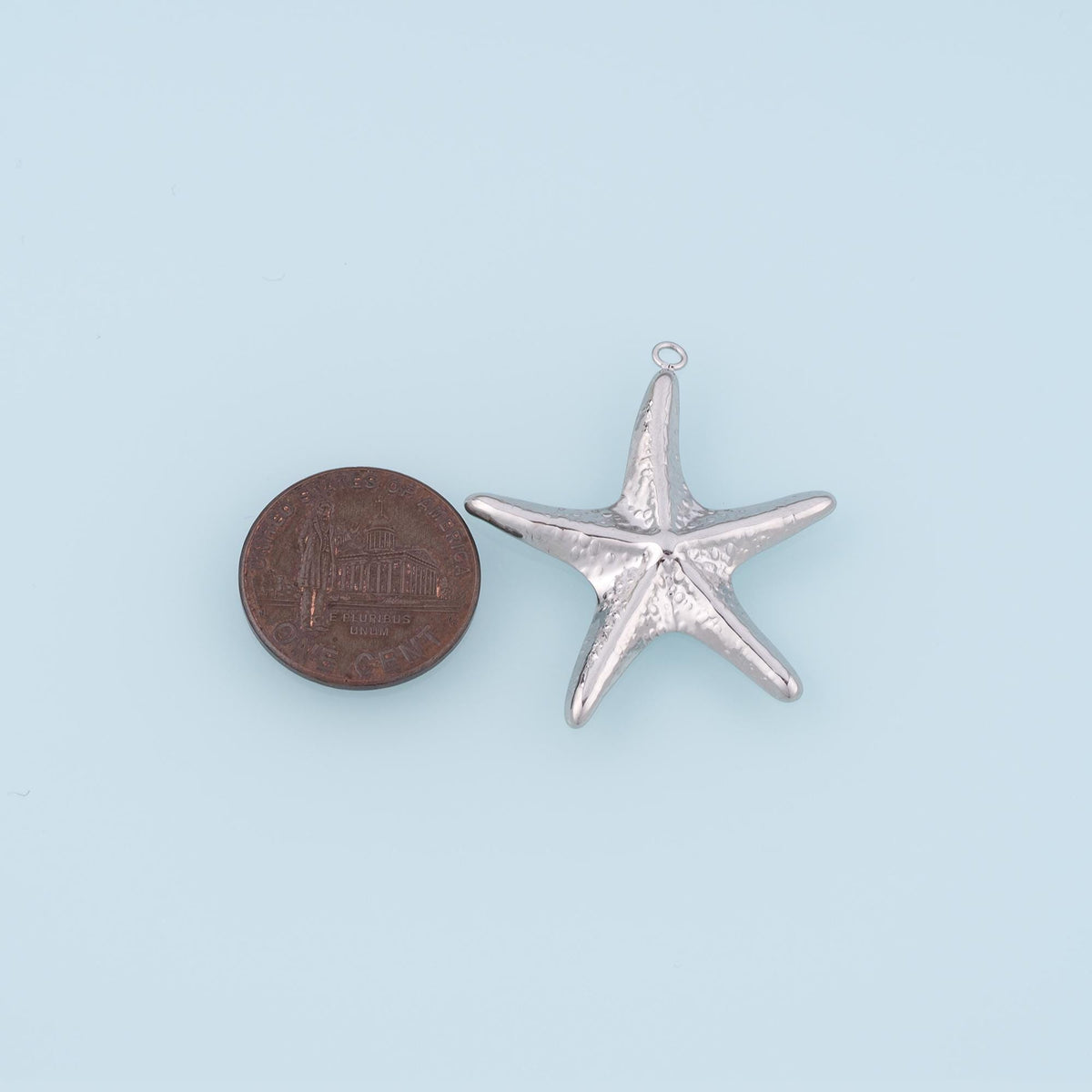 Hammered Texture Starfish Pendant,14K Gold Minimalist Charm DIY Charm for Necklace Bracelet Making