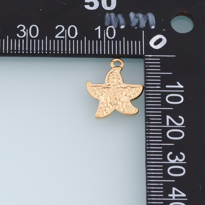 Polka-Dot Mini Starfish Pendant,14K Gold Minimalist Charm DIY Charm for Necklace Bracelet Making