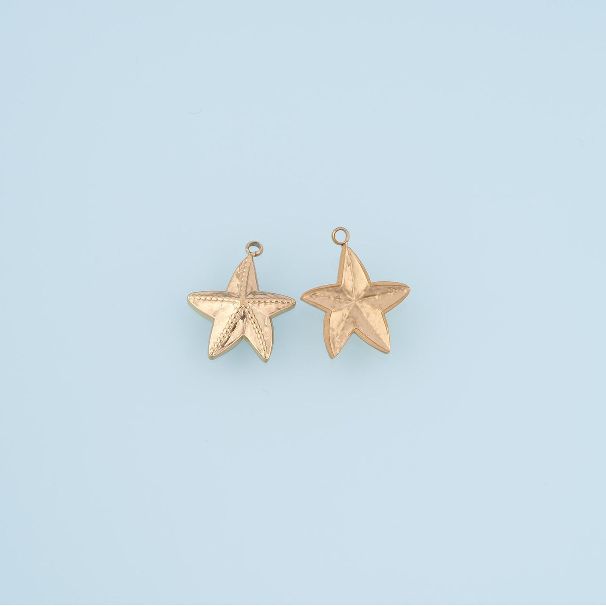 Serrated Pattern Starfish Pendant,14K Gold Minimalist Charm DIY Charm for Necklace Bracelet Making