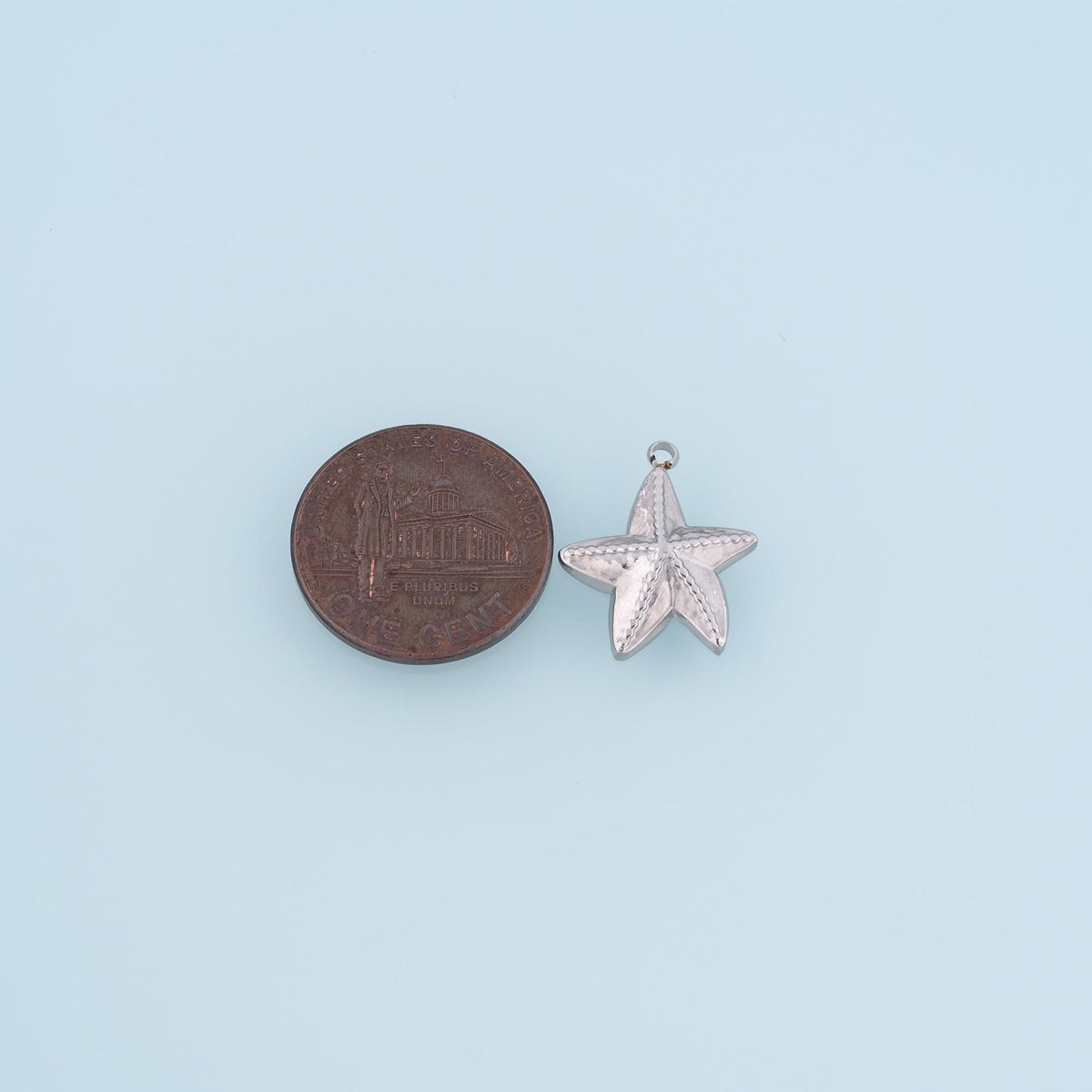 Serrated Pattern Starfish Pendant,14K Gold Minimalist Charm DIY Charm for Necklace Bracelet Making