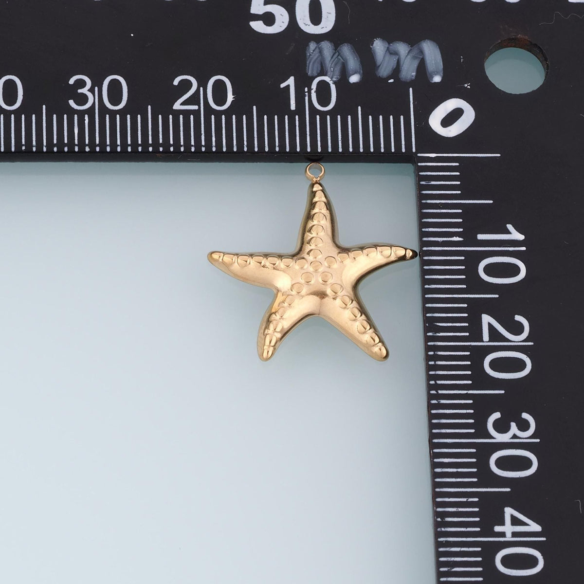 Midline Polka Dot Starfish Pendant,14K Gold Minimalist Charm DIY Charm for Necklace Bracelet Making