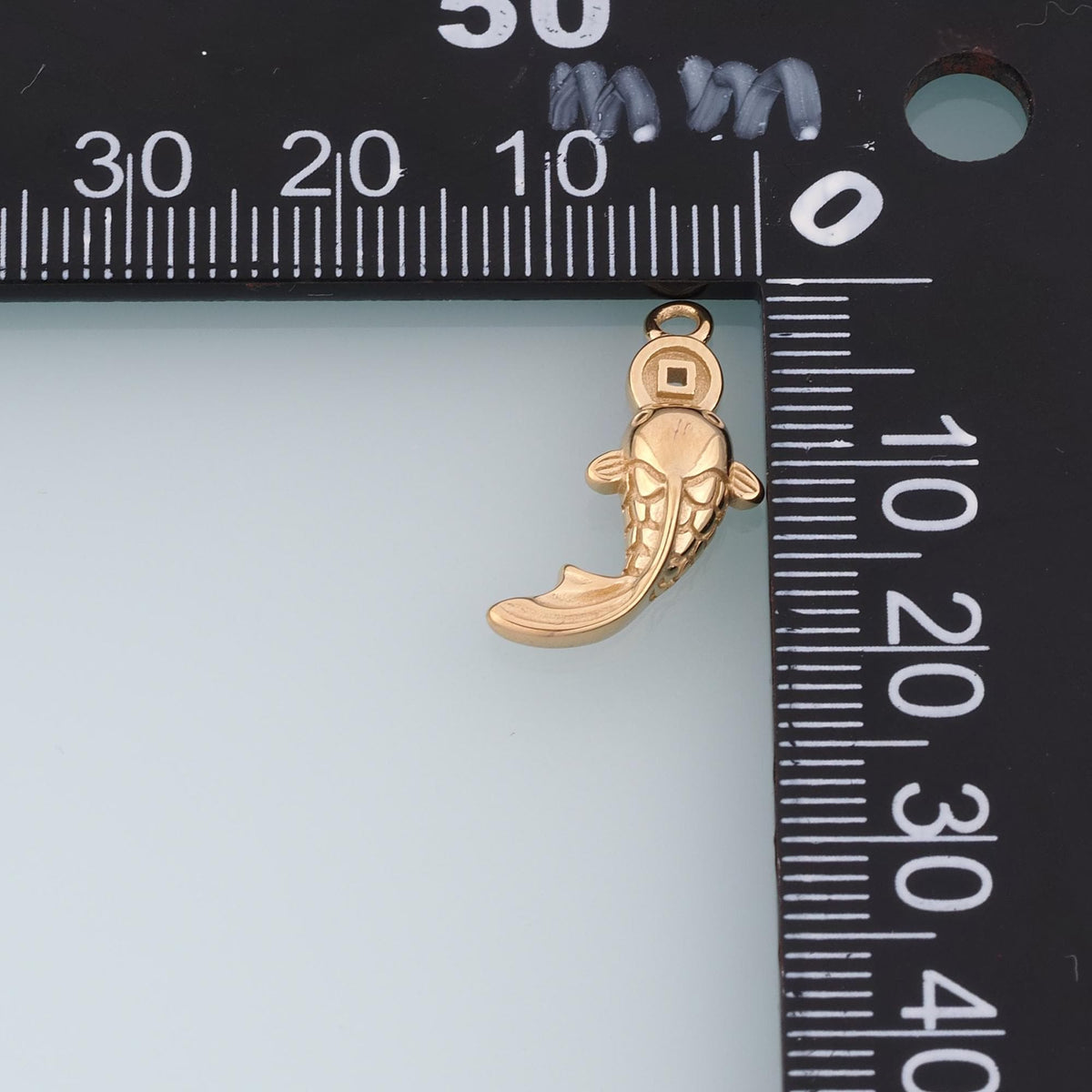 Copper coin Koi Fish Pendant,14K Gold Good Luck Pendant DIY Charm for Necklace Bracelet Making