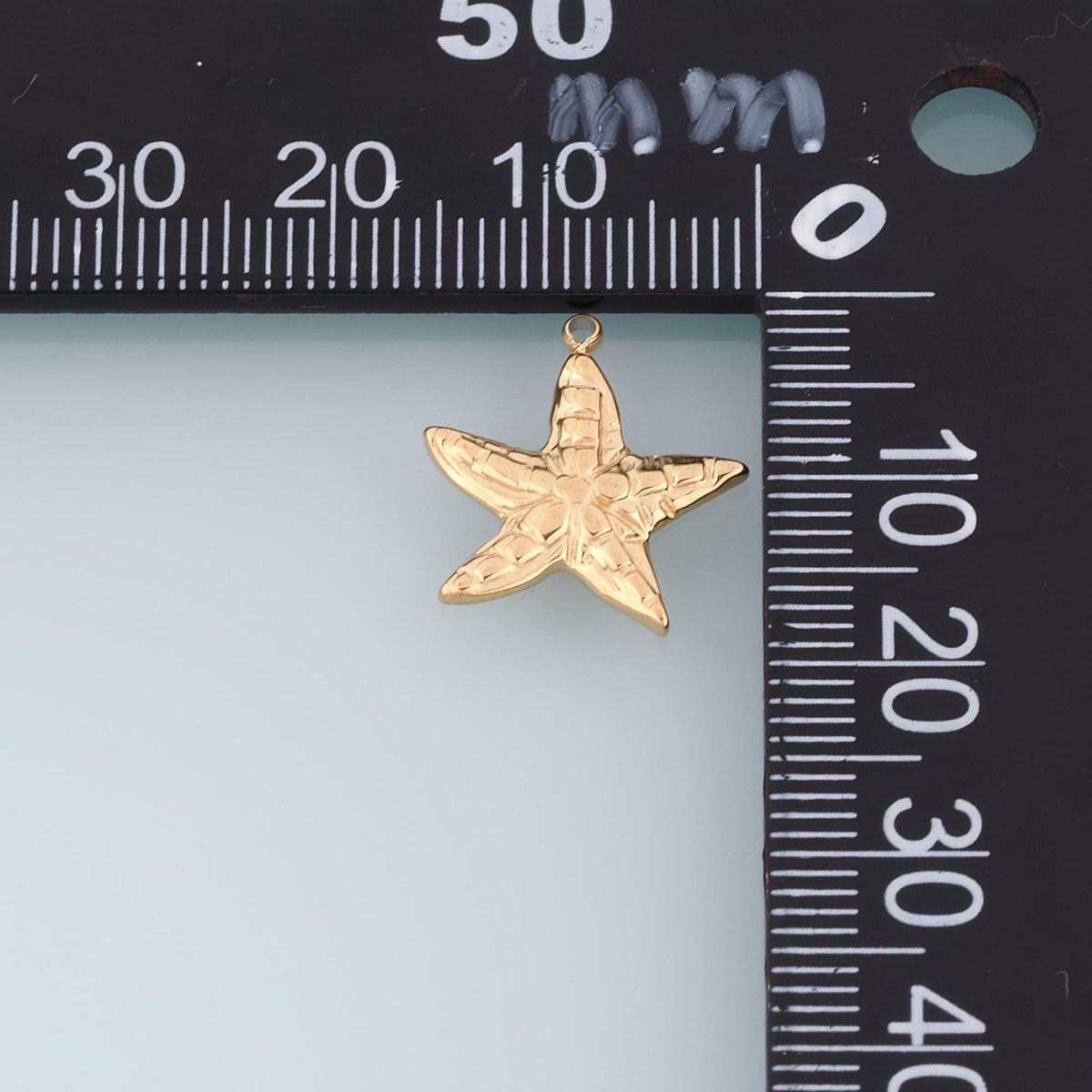 Flowers Texture Starfish Pendant,14K Gold Minimalist Pendant DIY Charm for Necklace Bracelet Making