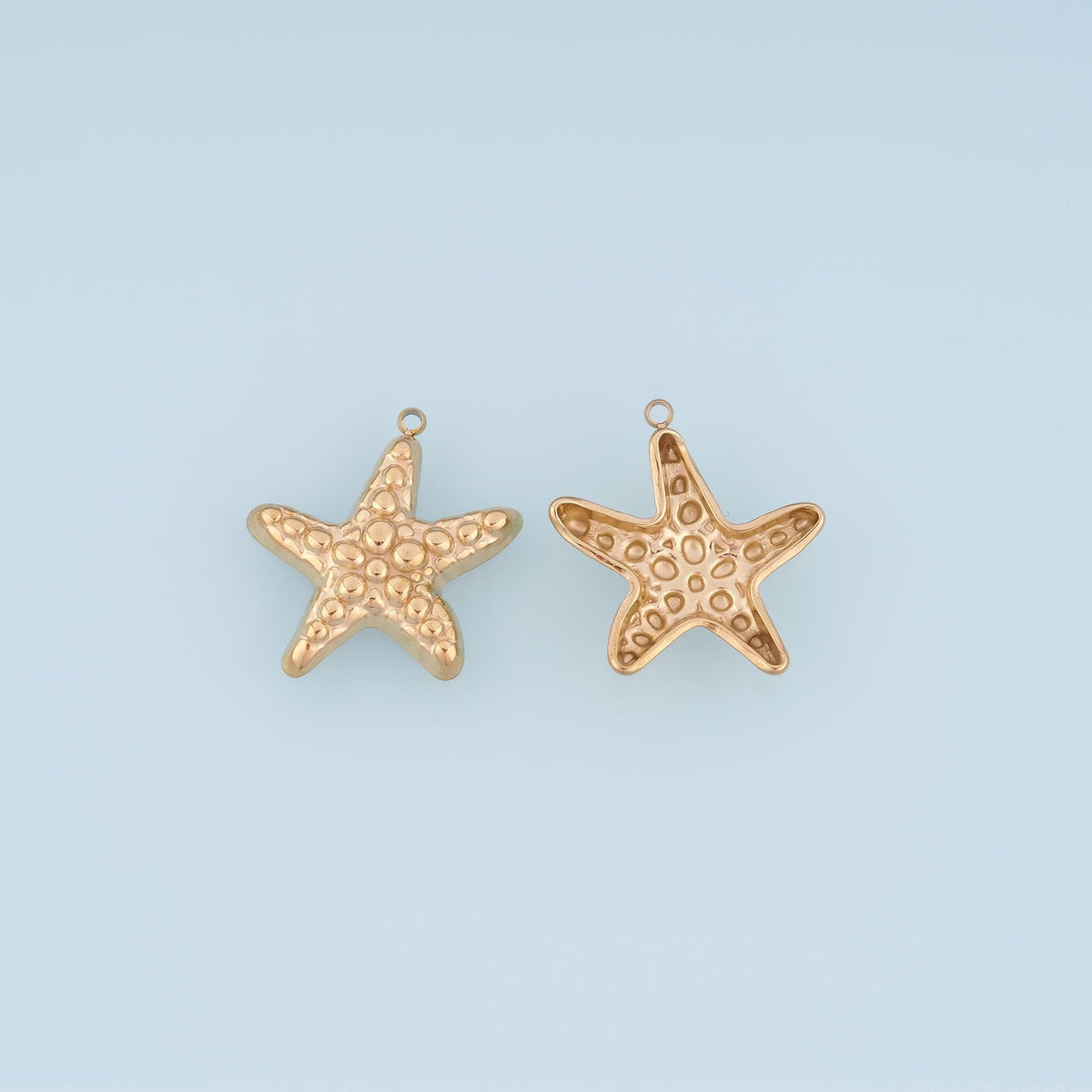 Raised Dot Texture Starfish Pendant,14K Gold Minimalist Pendant DIY Charm for Necklace Bracelet Making