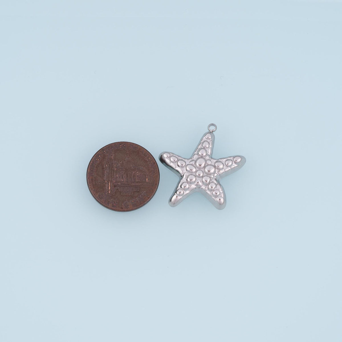 Raised Dot Texture Starfish Pendant,14K Gold Minimalist Pendant DIY Charm for Necklace Bracelet Making