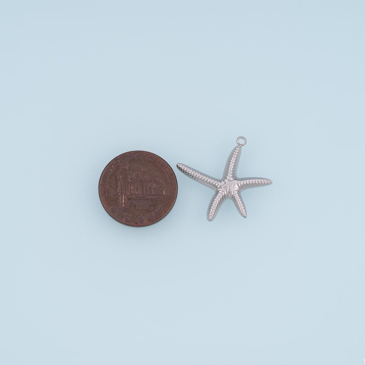 Vein Texture Long Arm Starfish Pendant,14K Gold Minimalist Charm DIY Charm for Necklace Bracelet Making