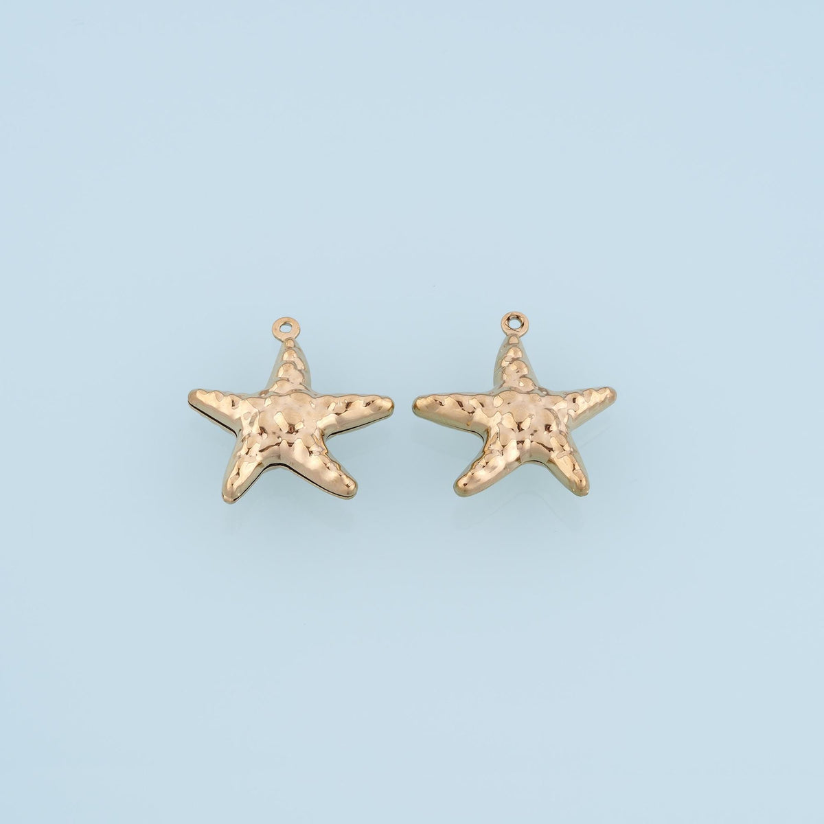 Hammered Texture Mirror Finish Starfish Pendant,14K Gold Minimalist Charm DIY Charm for Necklace Bracelet Making