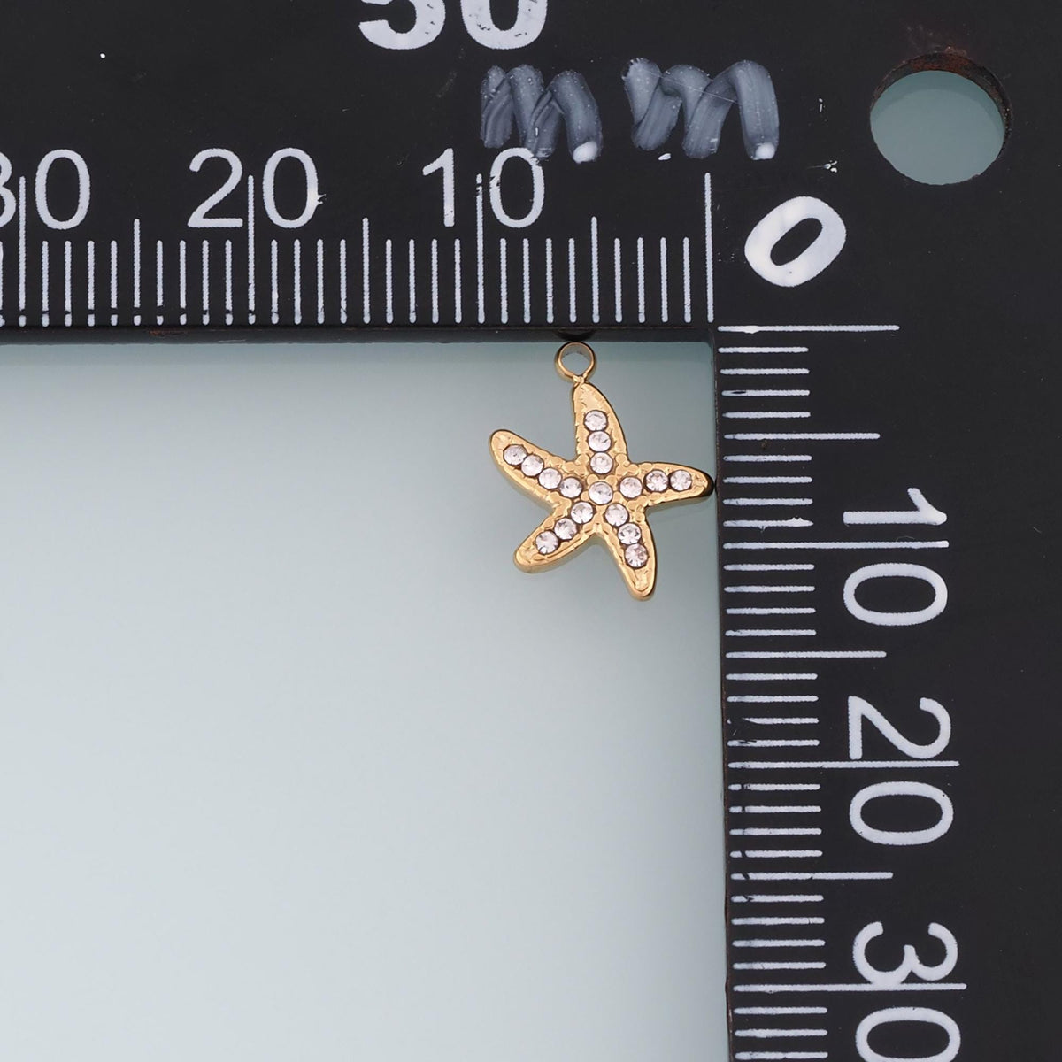 CZ Beckon Starfish Pendant,14K Gold Minimalist Charm DIY Charm for Necklace Bracelet Making