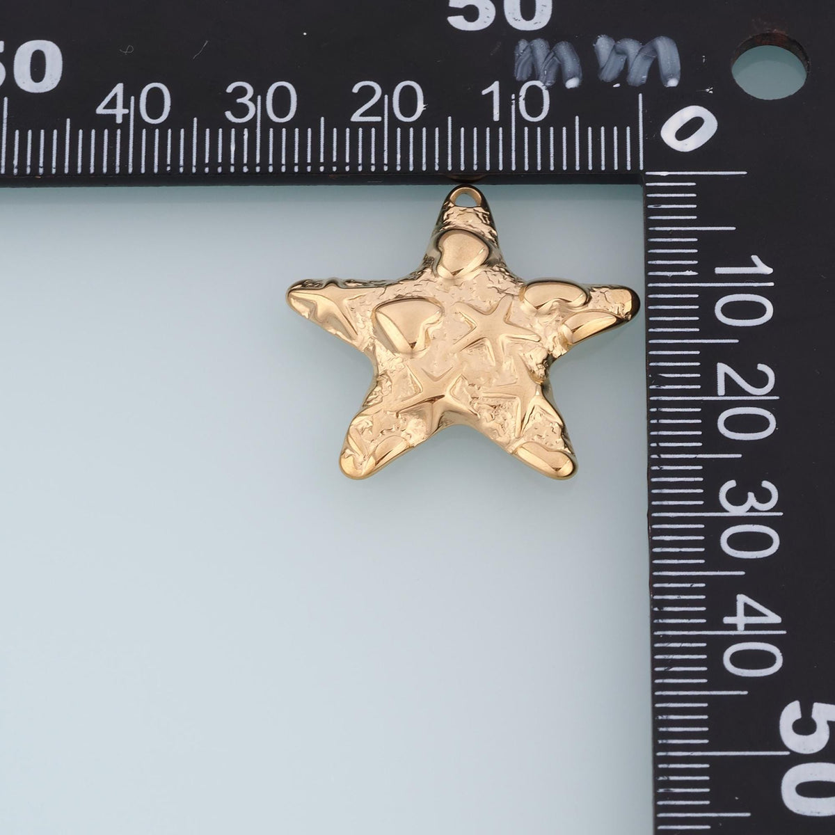 Texture Starfish Pendant,14K Gold Minimalist Charm DIY Charm for Necklace Bracelet Making
