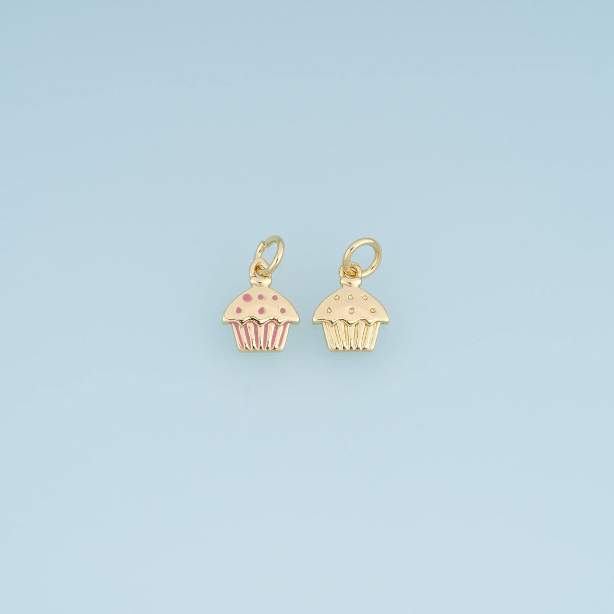 18K Gold Filled Enamel Charm Pendant for Jewelry Making