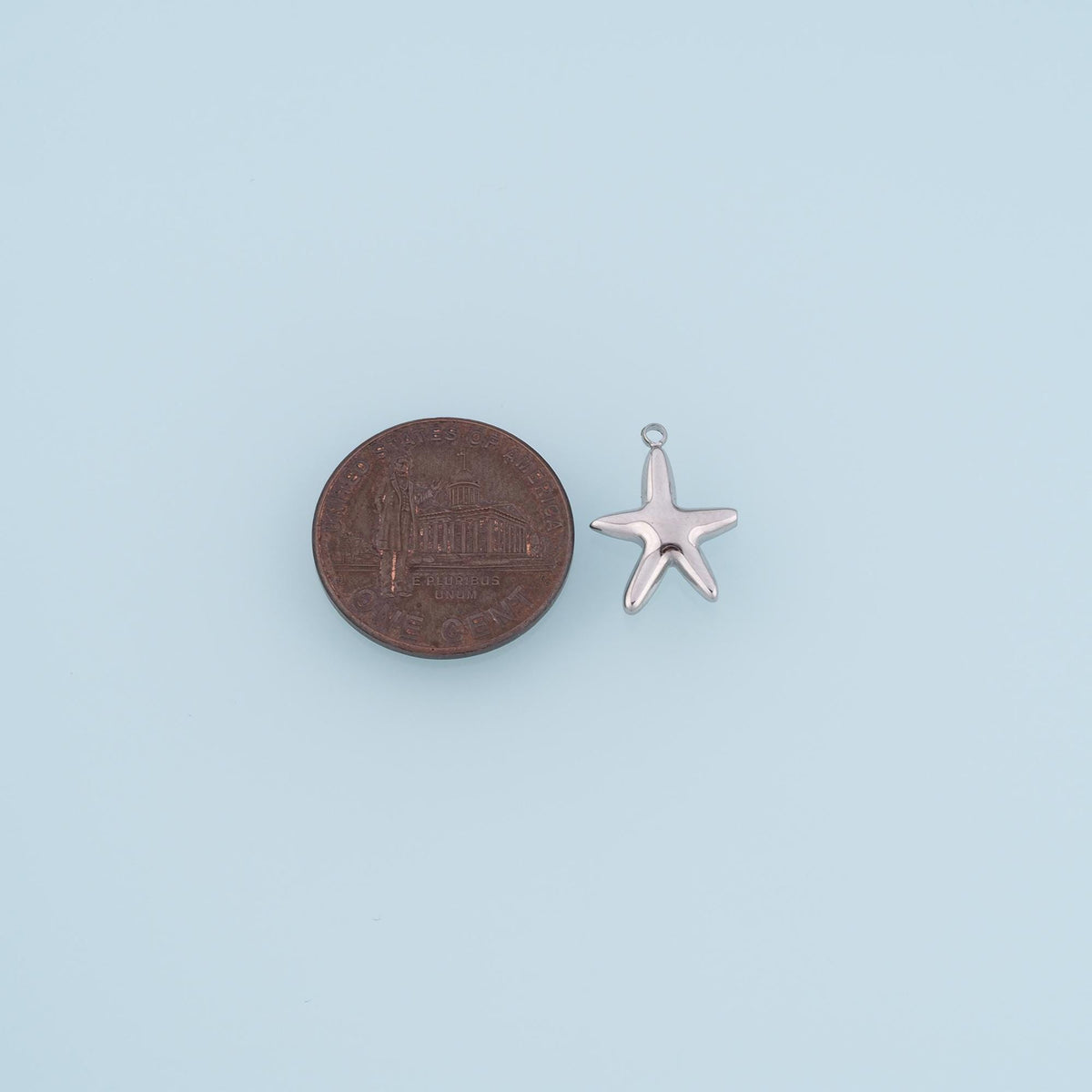 Rounded Smooth Surface Mini Starfish Pendant,14K Gold Minimalist Charm DIY Charm for Necklace Bracelet Making