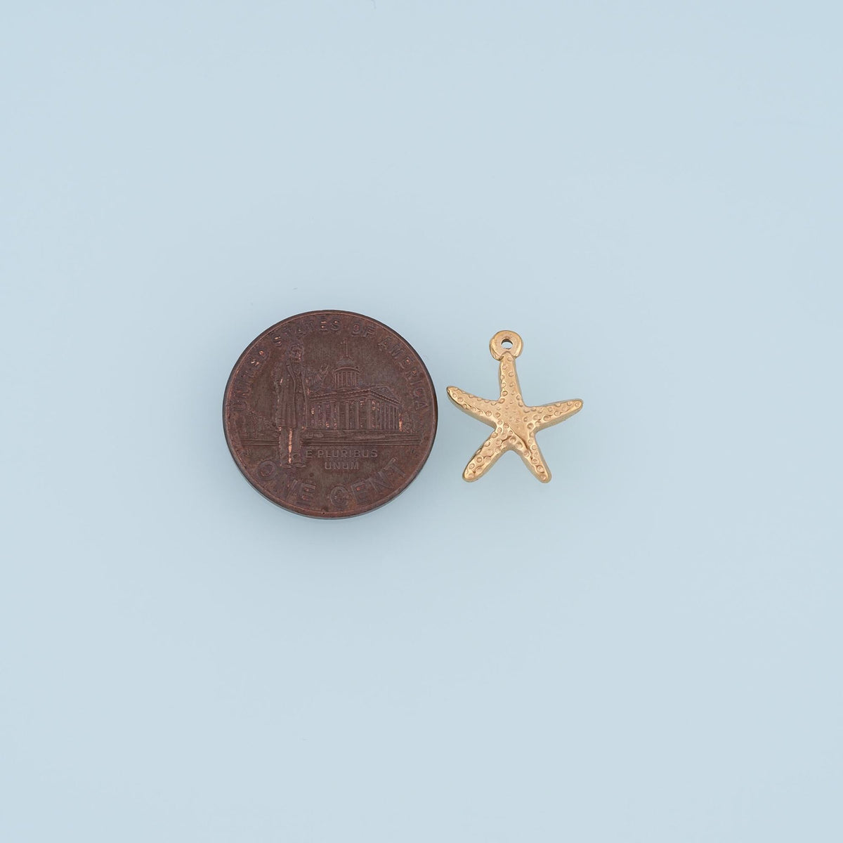 Texture Mini Starfish Pendant,14K Gold Minimalist Charm DIY Charm for Necklace Bracelet Making