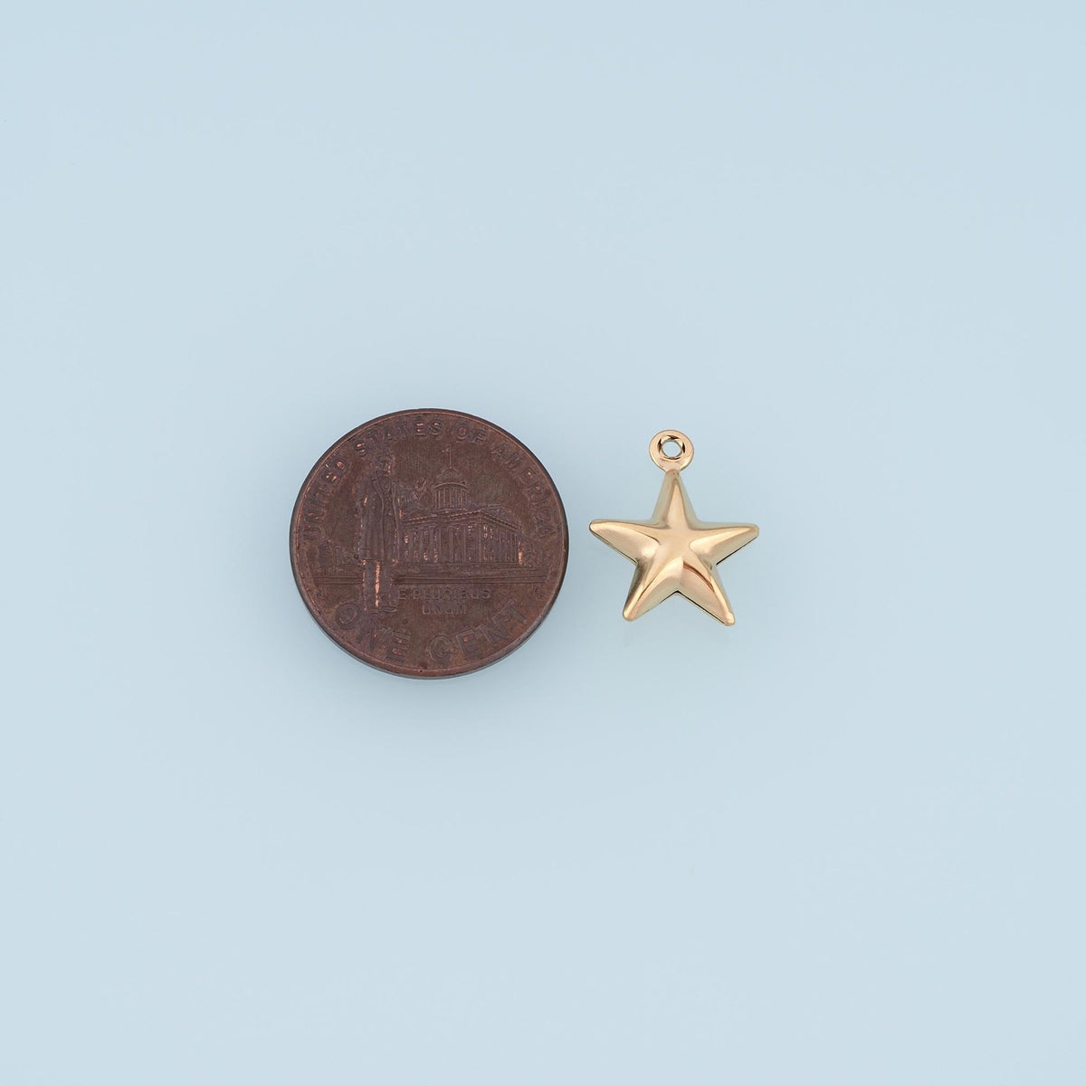 Smooth Surface Star Pendant,14K Gold Minimalist Charm DIY Charm for Necklace Bracelet Making