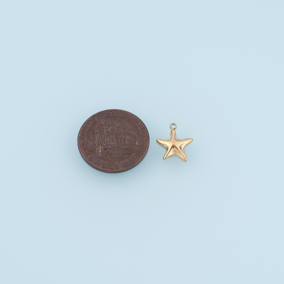 Mini Starfish Pendant,14K Gold Minimalist Charm DIY Charm for Necklace Bracelet Making