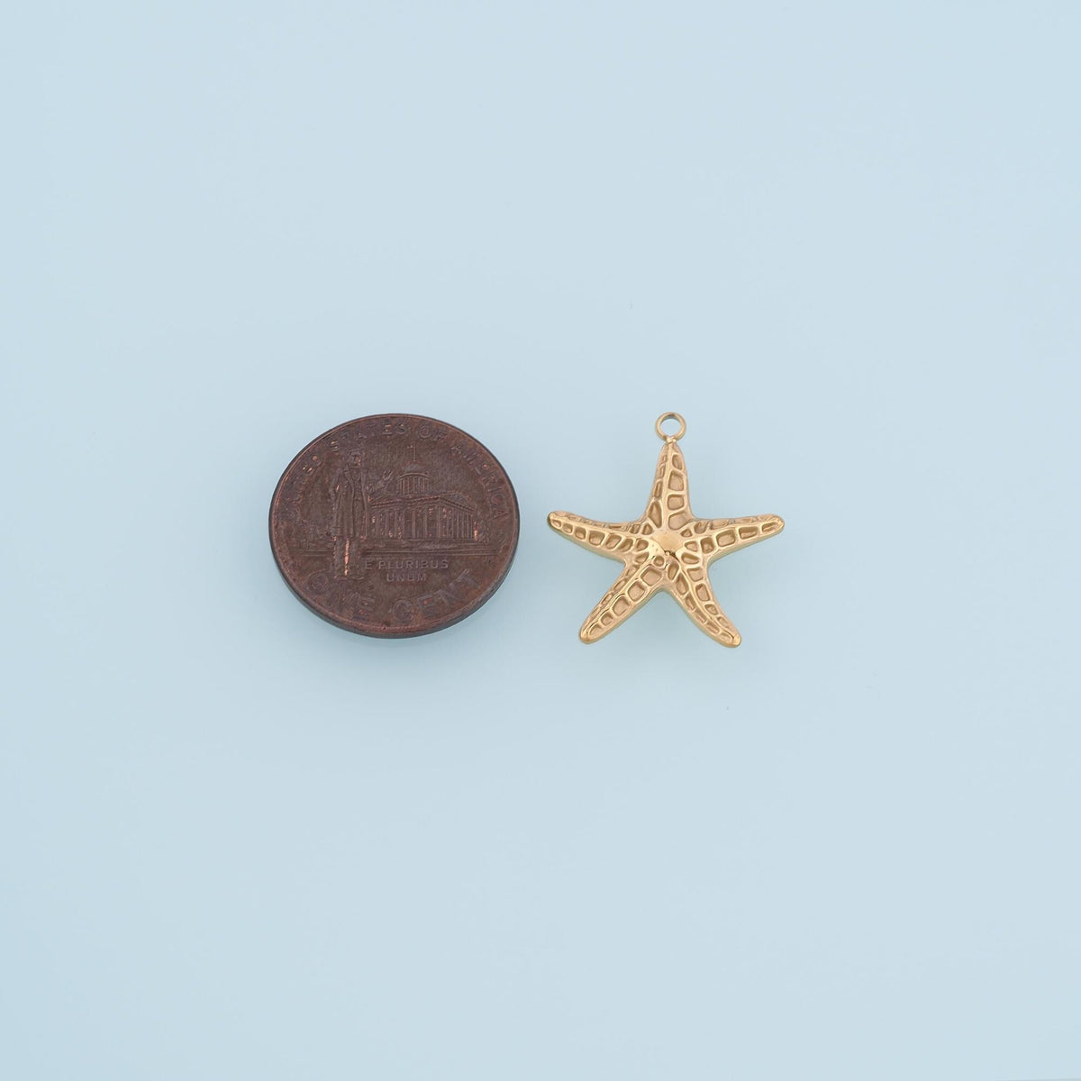 Honeycomb Starfish Pendant,14K Gold Minimalist Charm DIY Charm for Necklace Bracelet Making