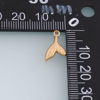 Mini Fishtail Pendant,14K Gold Fairy Tale Style Charm DIY Charm for Necklace Bracelet Making