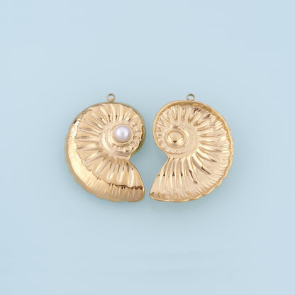 Pearl Shell Charm Pendant for Jewelry Making