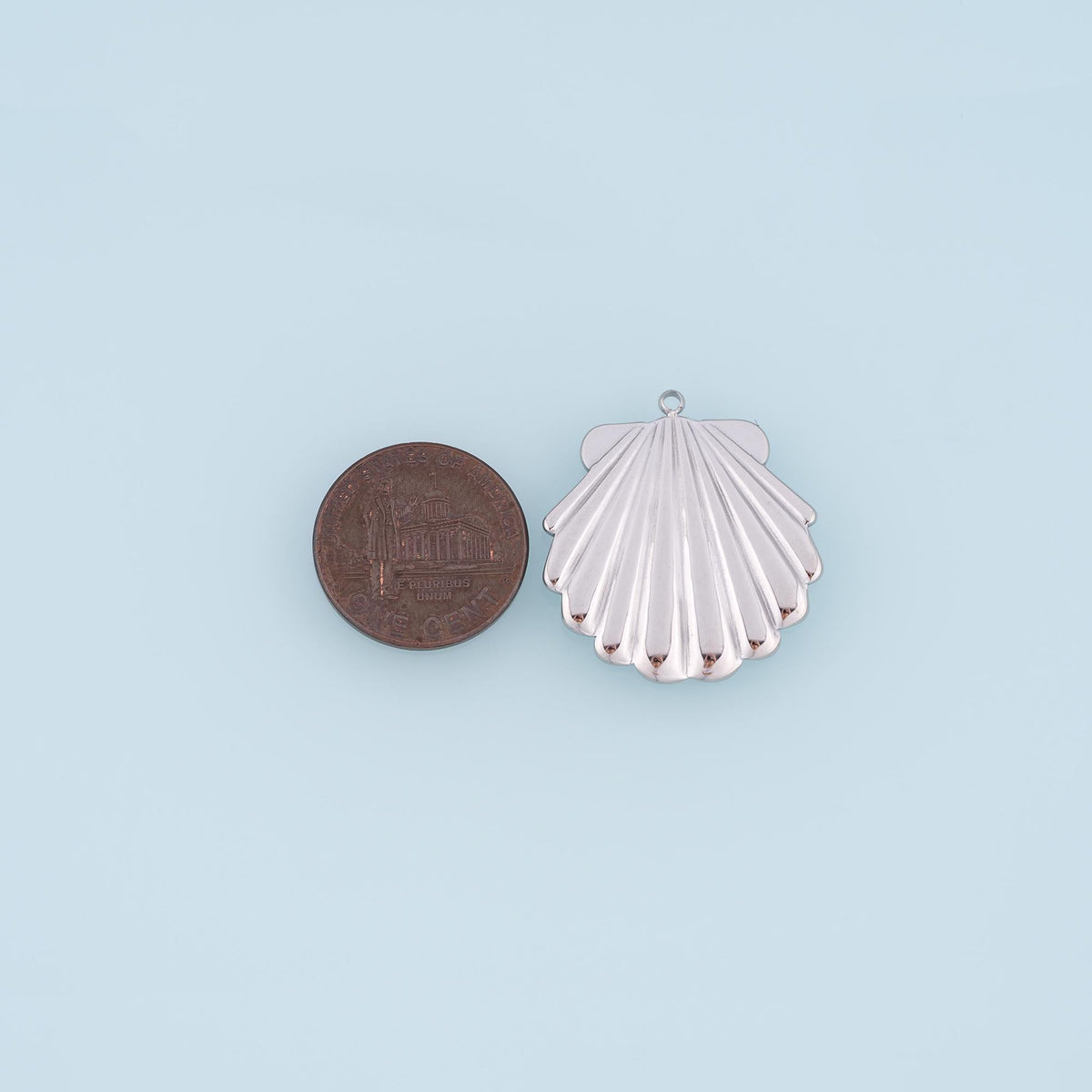 Radial Texture Scallop Pendant,14K Gold Beach Vacation Charm DIY Charm for Necklace Bracelet Making