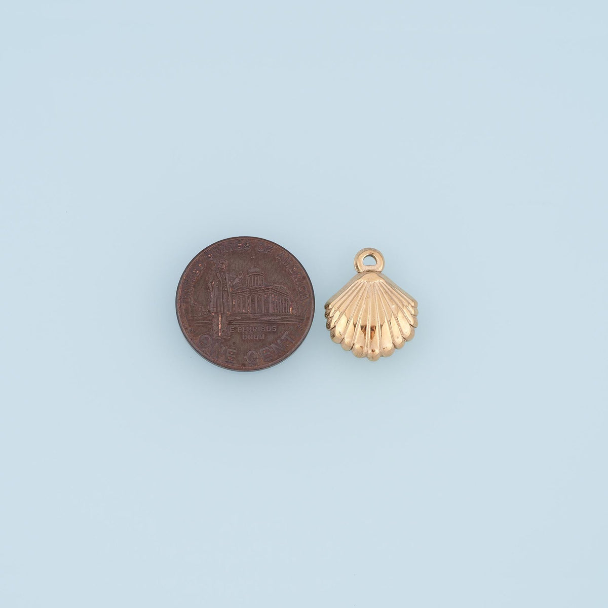 Shell Pendant,14K Gold Beach Charm DIY Charm for Necklace Bracelet Making