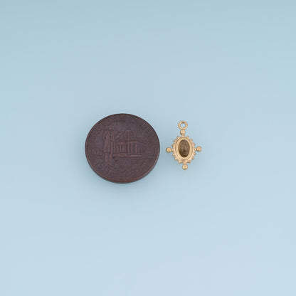 Oval Charm Pendant for Jewelry Making