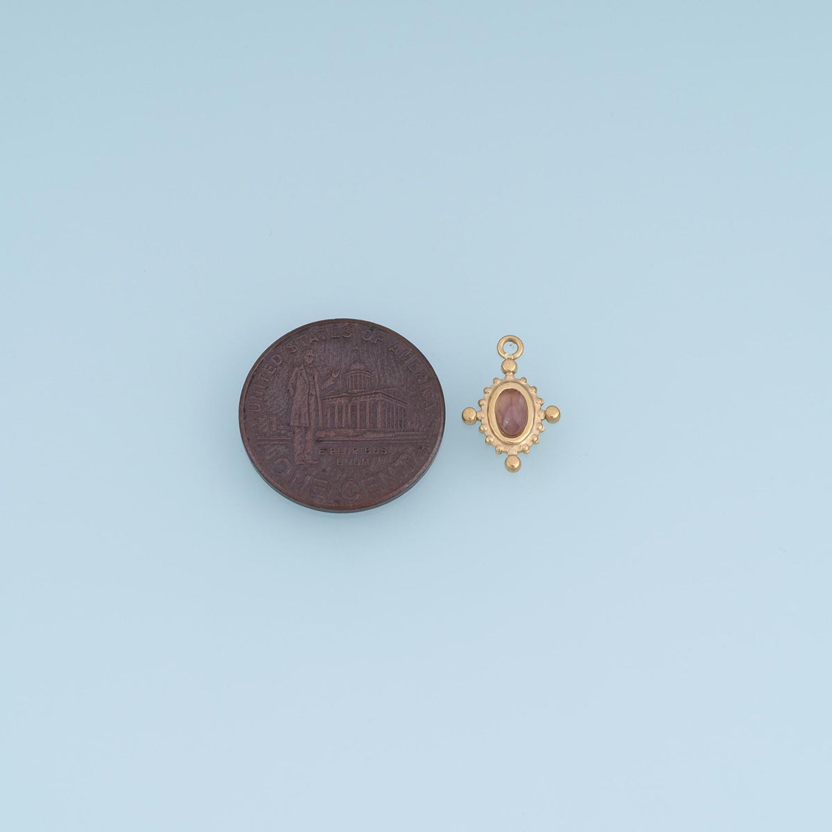 Oval Charm Pendant for Jewelry Making