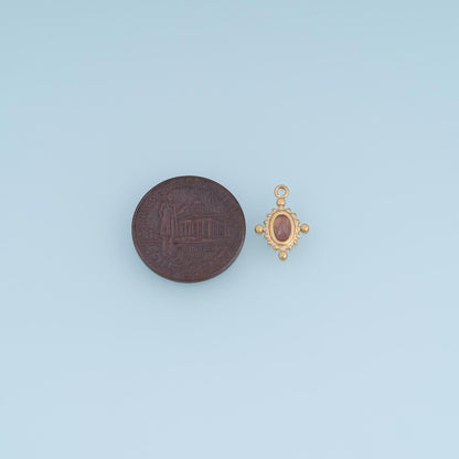 Oval Charm Pendant for Jewelry Making