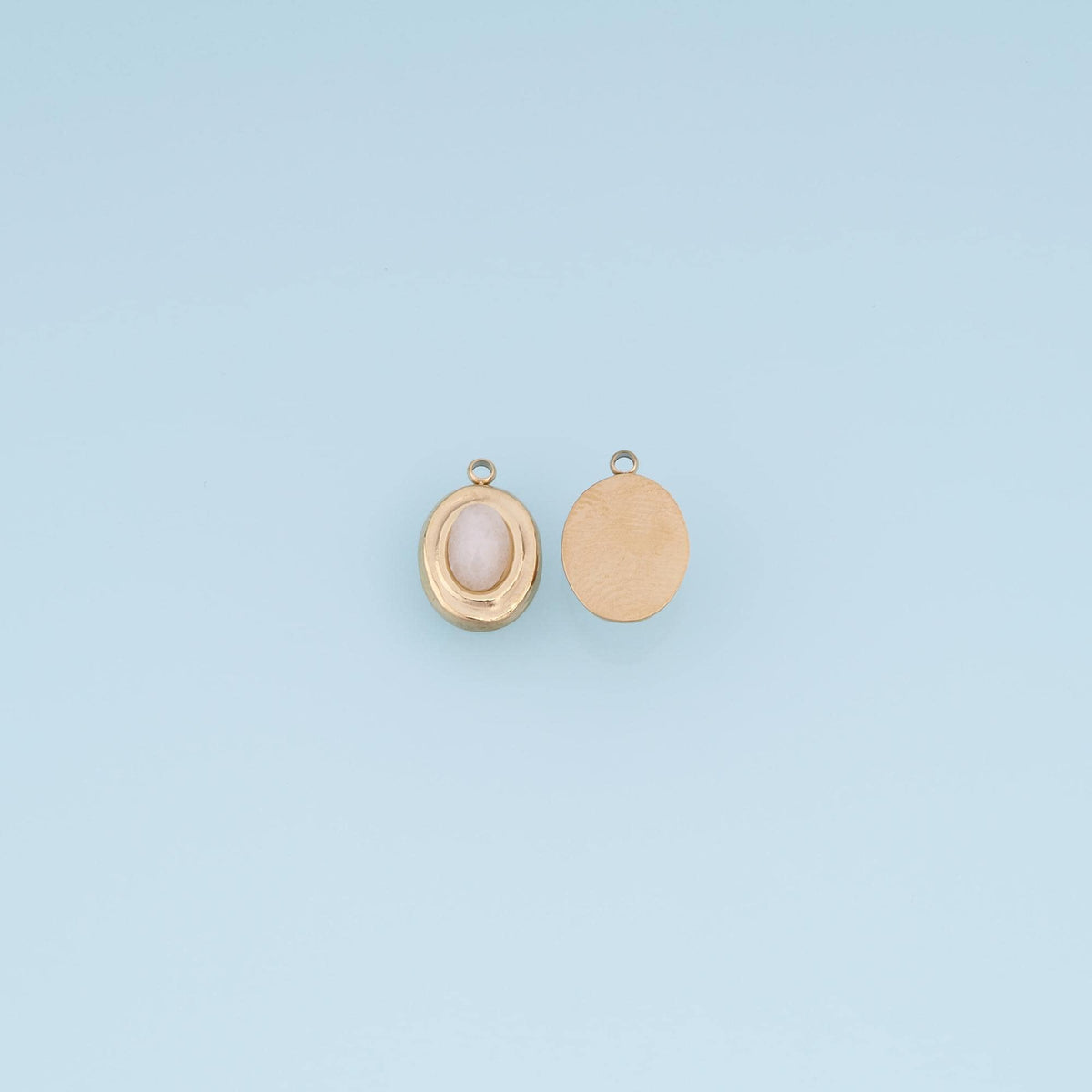 Oval Charm Pendant for Jewelry Making