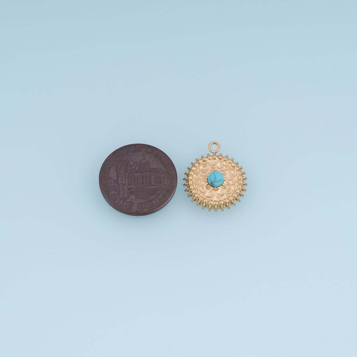 Round Charm Pendant for Jewelry Making
