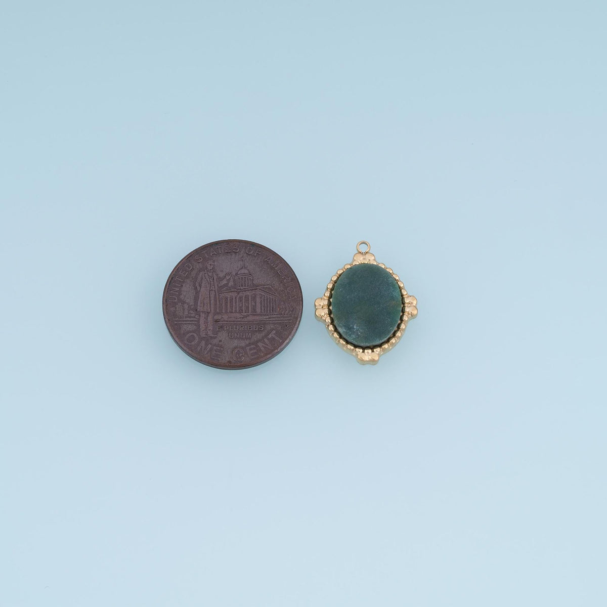 Oval Charm Pendant for Jewelry Making
