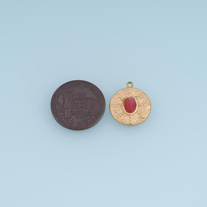 Round Charm Pendant for Jewelry Making