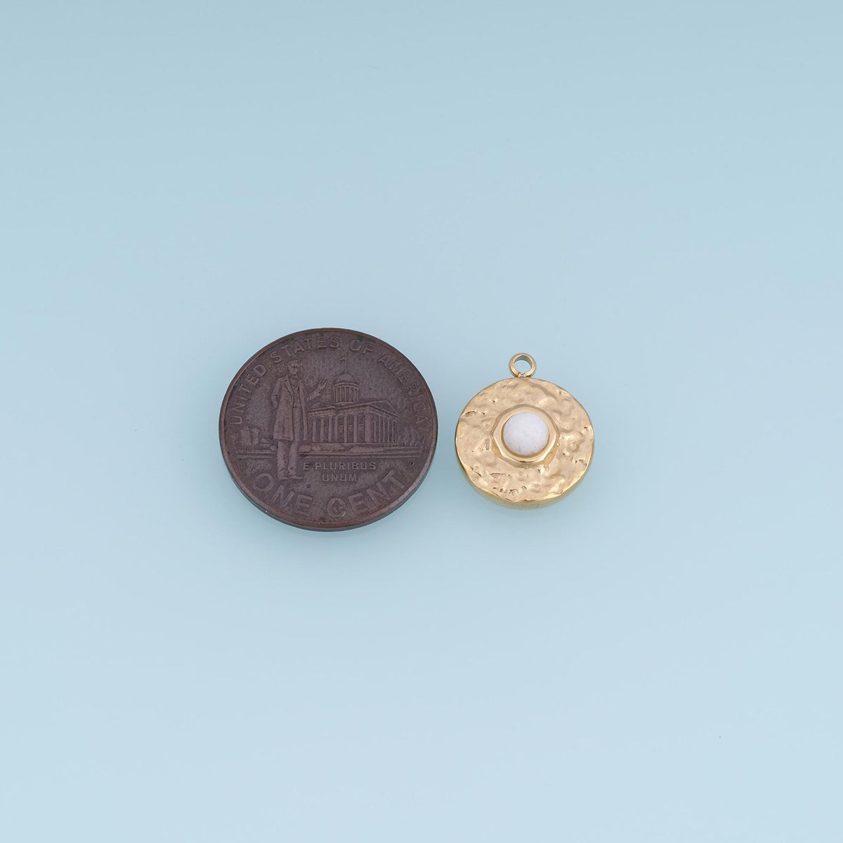 Round Charm Pendant for Jewelry Making