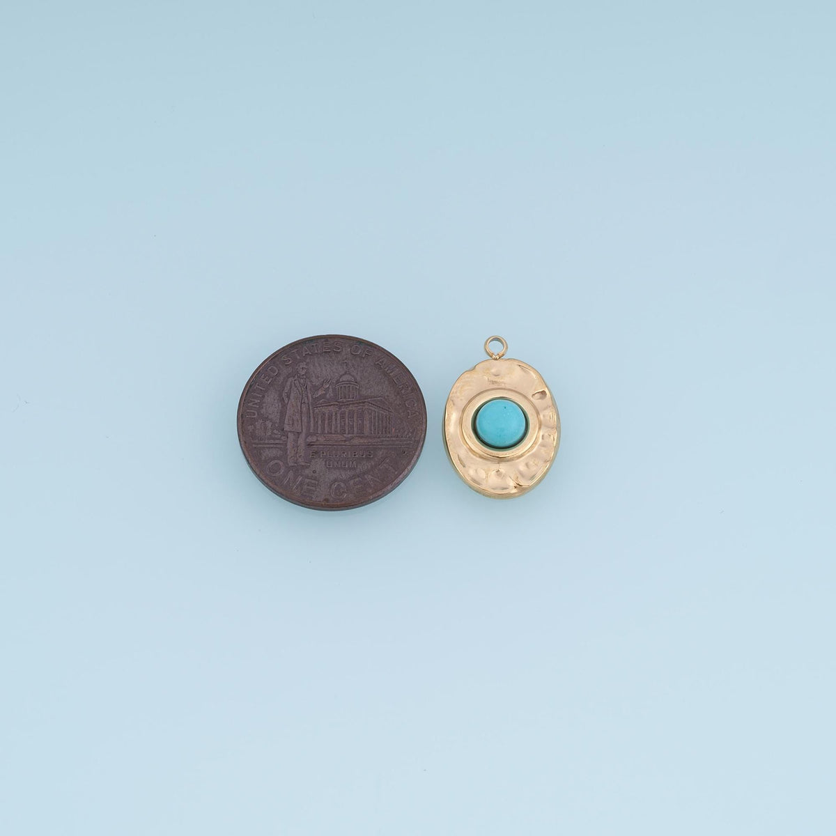 Oval Charm Pendant for Jewelry Making