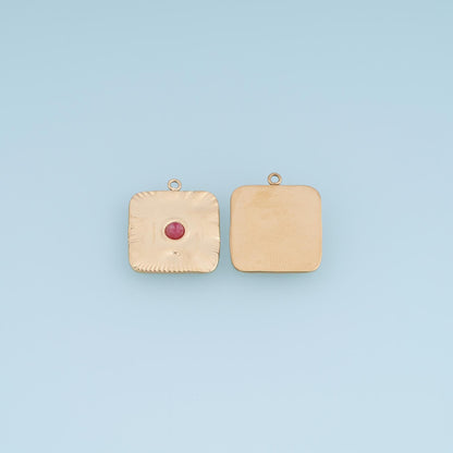 Square Charm Pendant for Jewelry Making