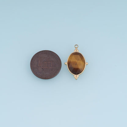 Oval Charm Pendant for Jewelry Making