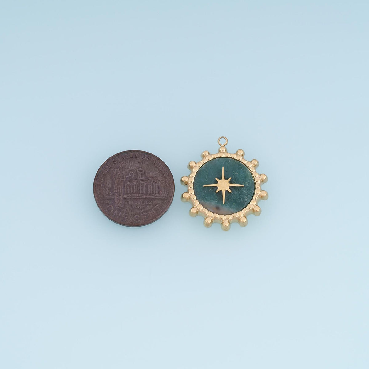 Starburst Charm Pendant for Jewelry Making