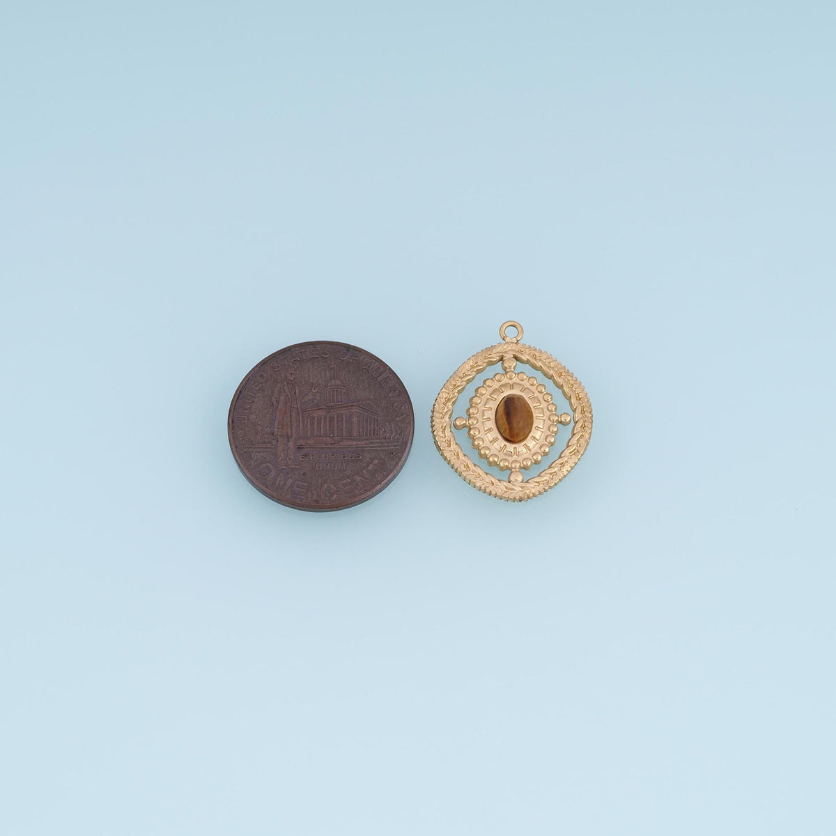 Oval Charm Pendant for Jewelry Making