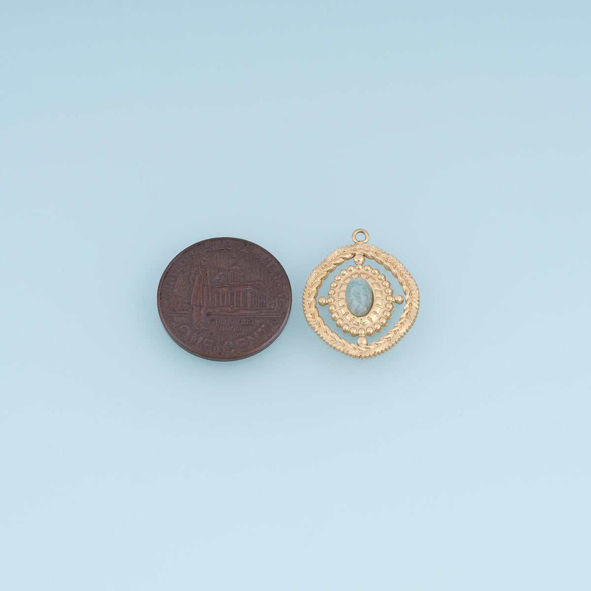 Oval Charm Pendant for Jewelry Making