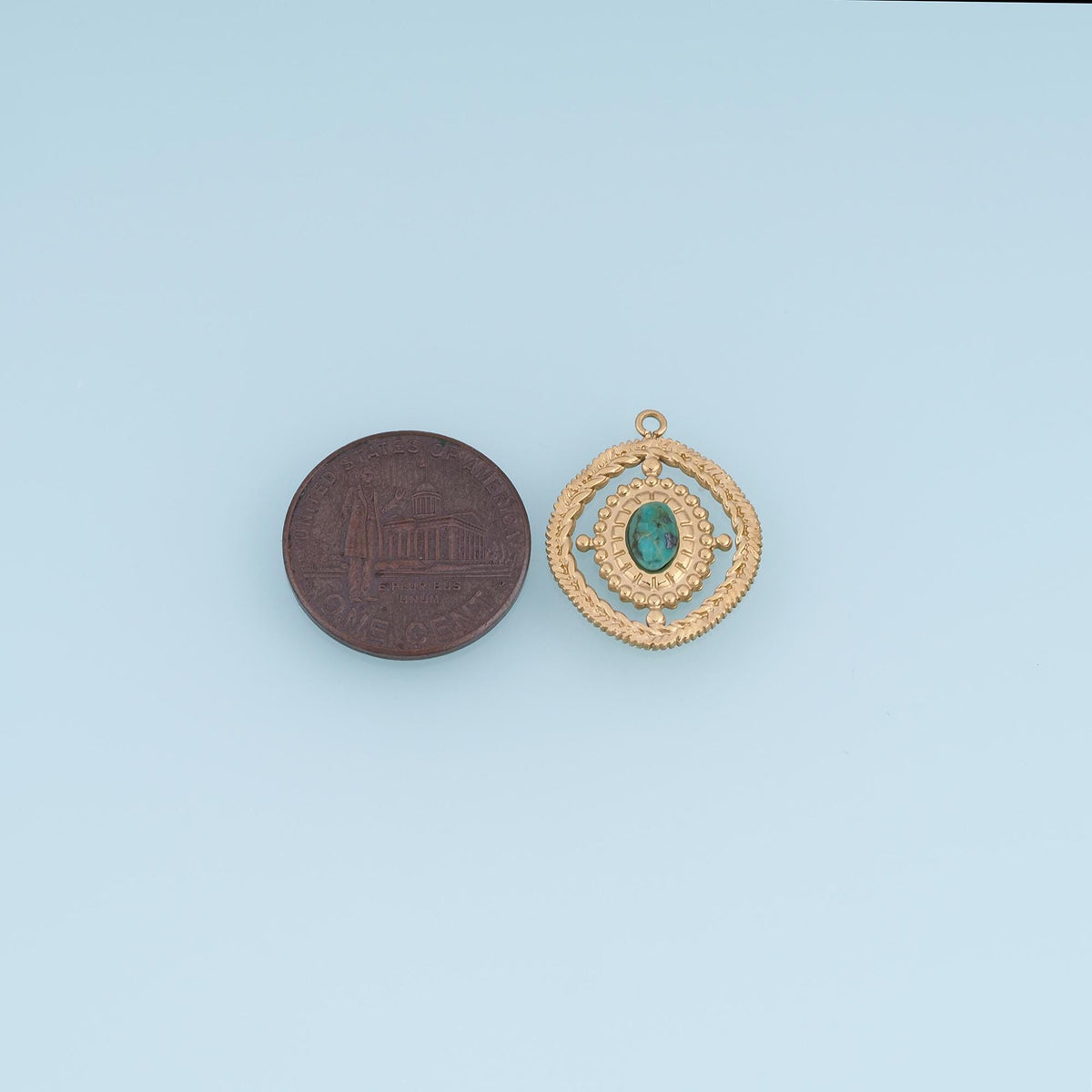 Oval Charm Pendant for Jewelry Making