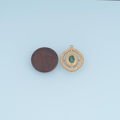 Oval Charm Pendant for Jewelry Making