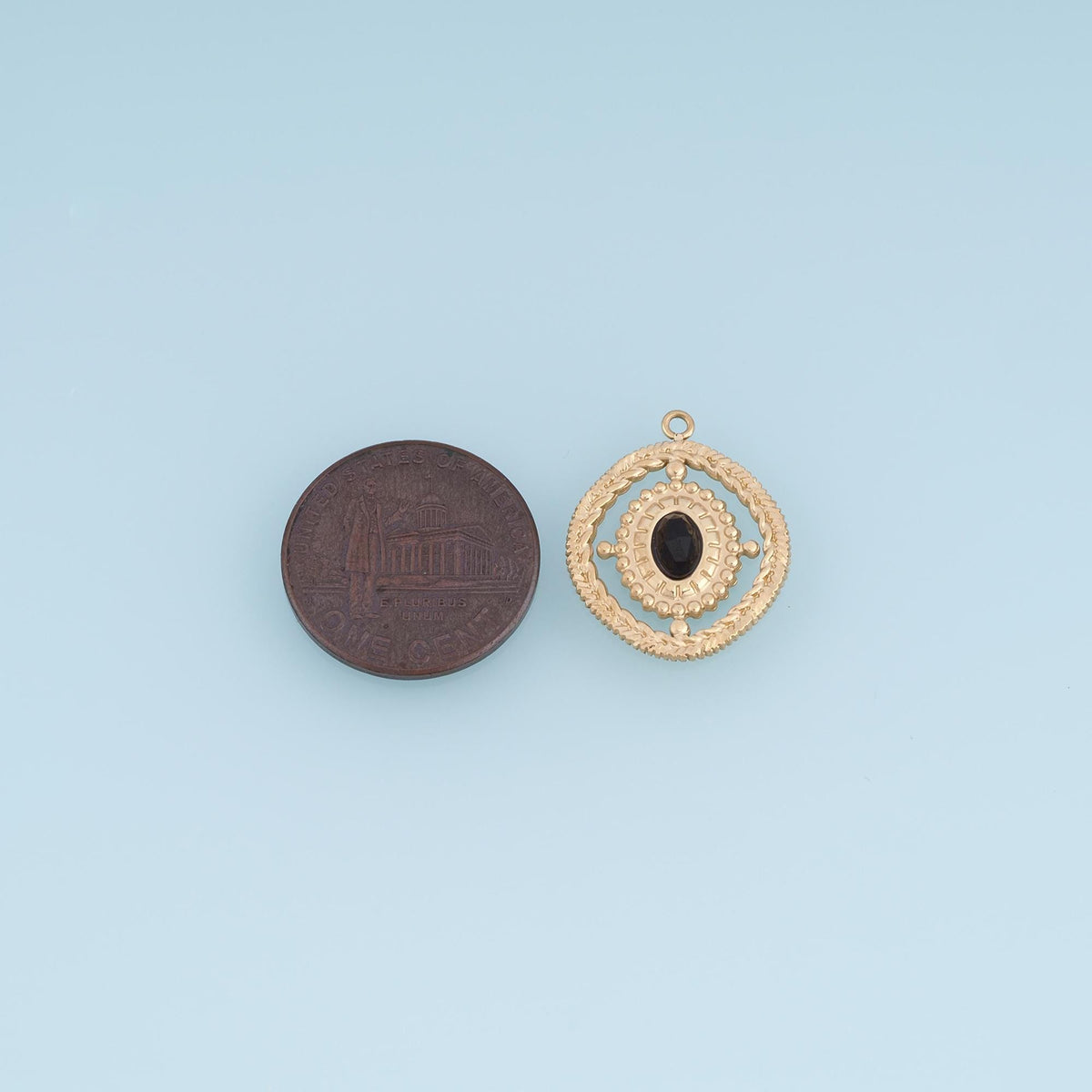 Oval Charm Pendant for Jewelry Making