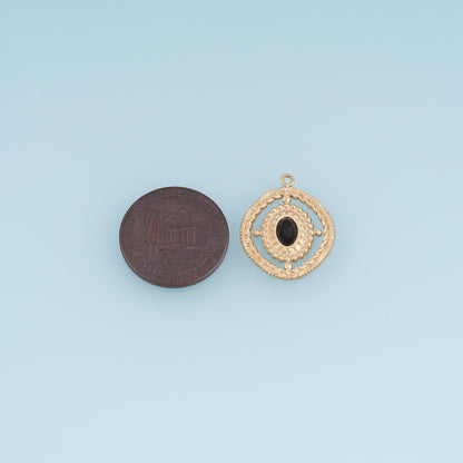 Oval Charm Pendant for Jewelry Making