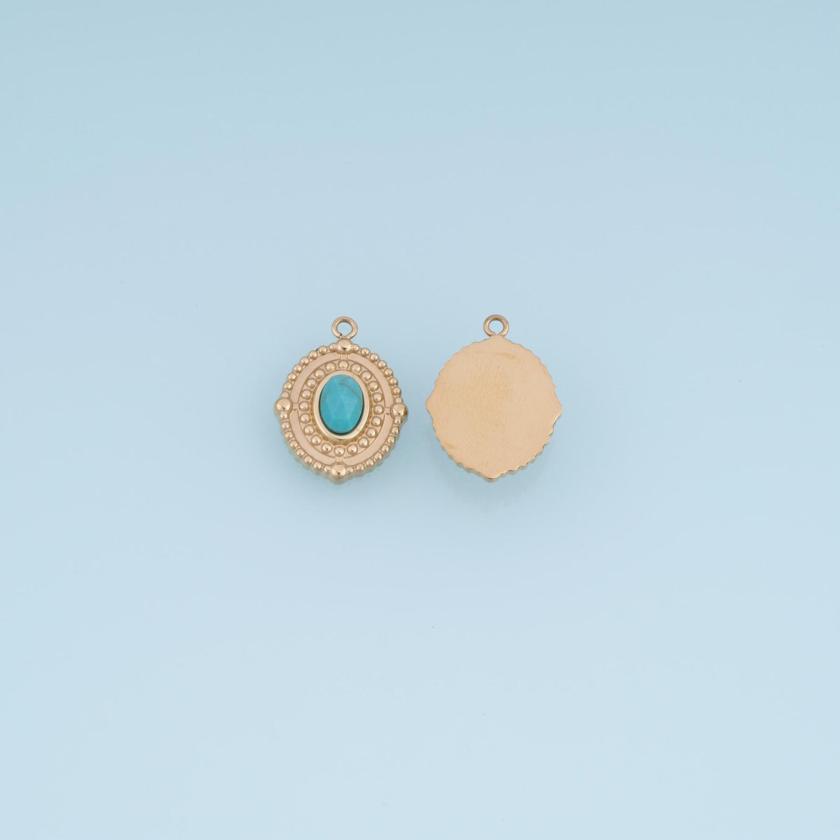 Oval Charm Pendant for Jewelry Making