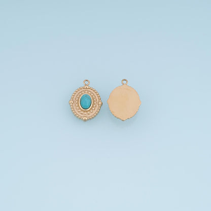 Oval Charm Pendant for Jewelry Making