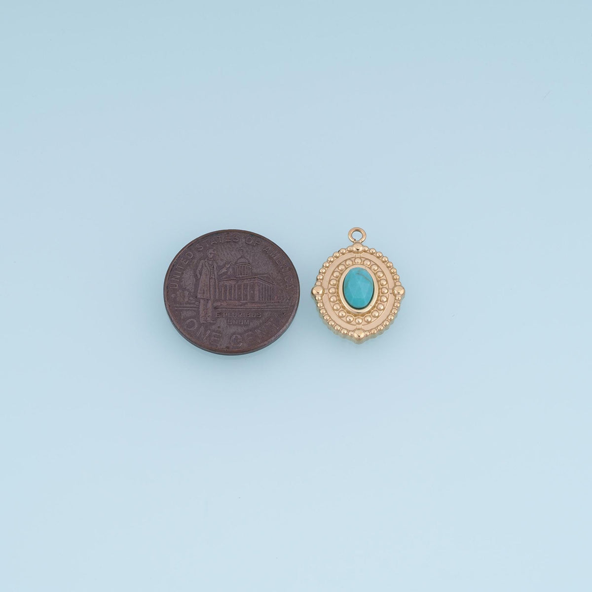 Oval Charm Pendant for Jewelry Making