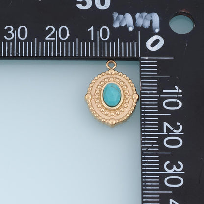 Oval Charm Pendant for Jewelry Making