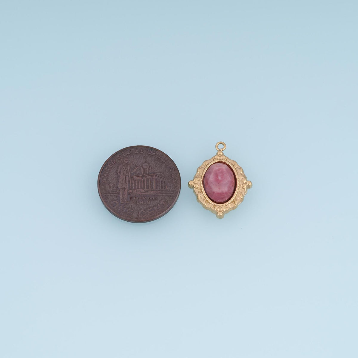 Oval Charm Pendant for Jewelry Making