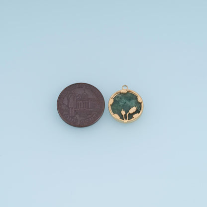 Round Charm Pendant for Jewelry Making